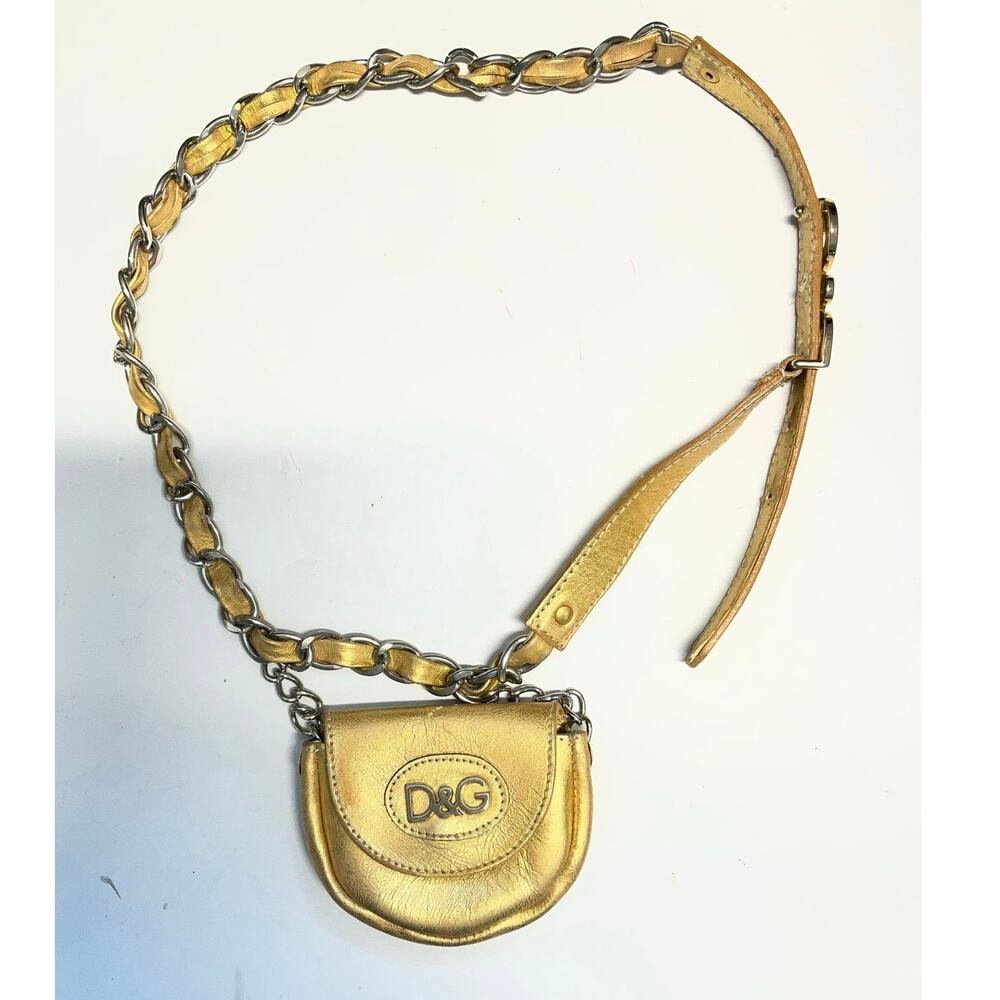 D & G Gold Chain
 Belt Bag